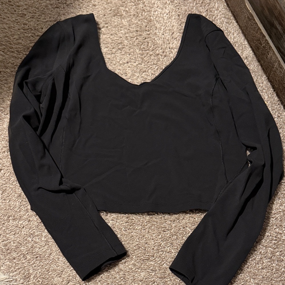 lululemon athletica Black Crop Top